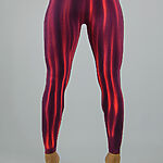 Legíny Bezšvové Dámske / Hrubé / Leggings / Červená / v1409