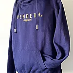 Mikina s kapucňou UNI / Vyšívaná / Hoodie Oversize / Modrá / v1585