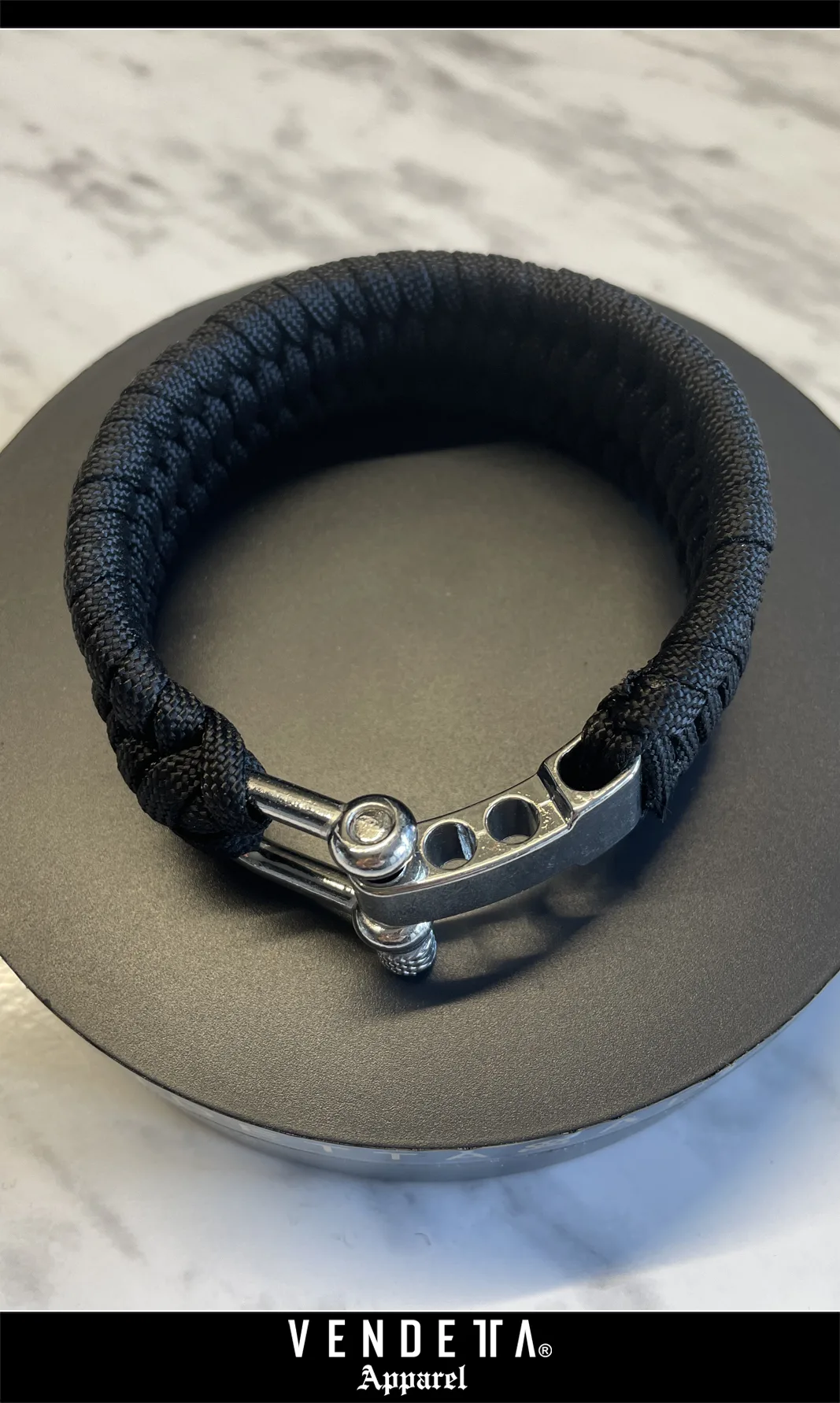 v1615 black__a Náramok / Paracord Army / Čierna / v1615 – Obrázok 1