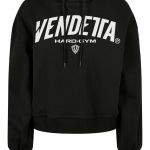 Mikina Oversize Crop Dámska / Oversized Hoody / Čierna / v1637