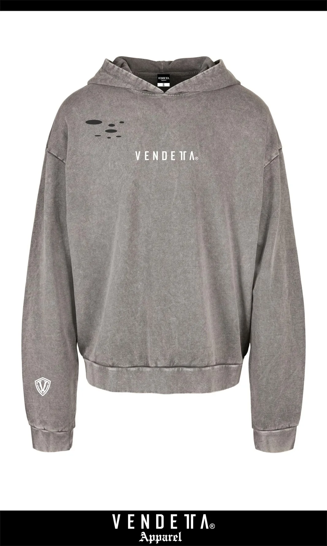 v1639 grey__a Mikina Oversize Dámska / Oversized Hoody Batika / Šedá / v1639 – Obrázok 1