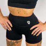 Kraťasy MINI Bezšvové Dámske / Shorts / Čierna / v1668