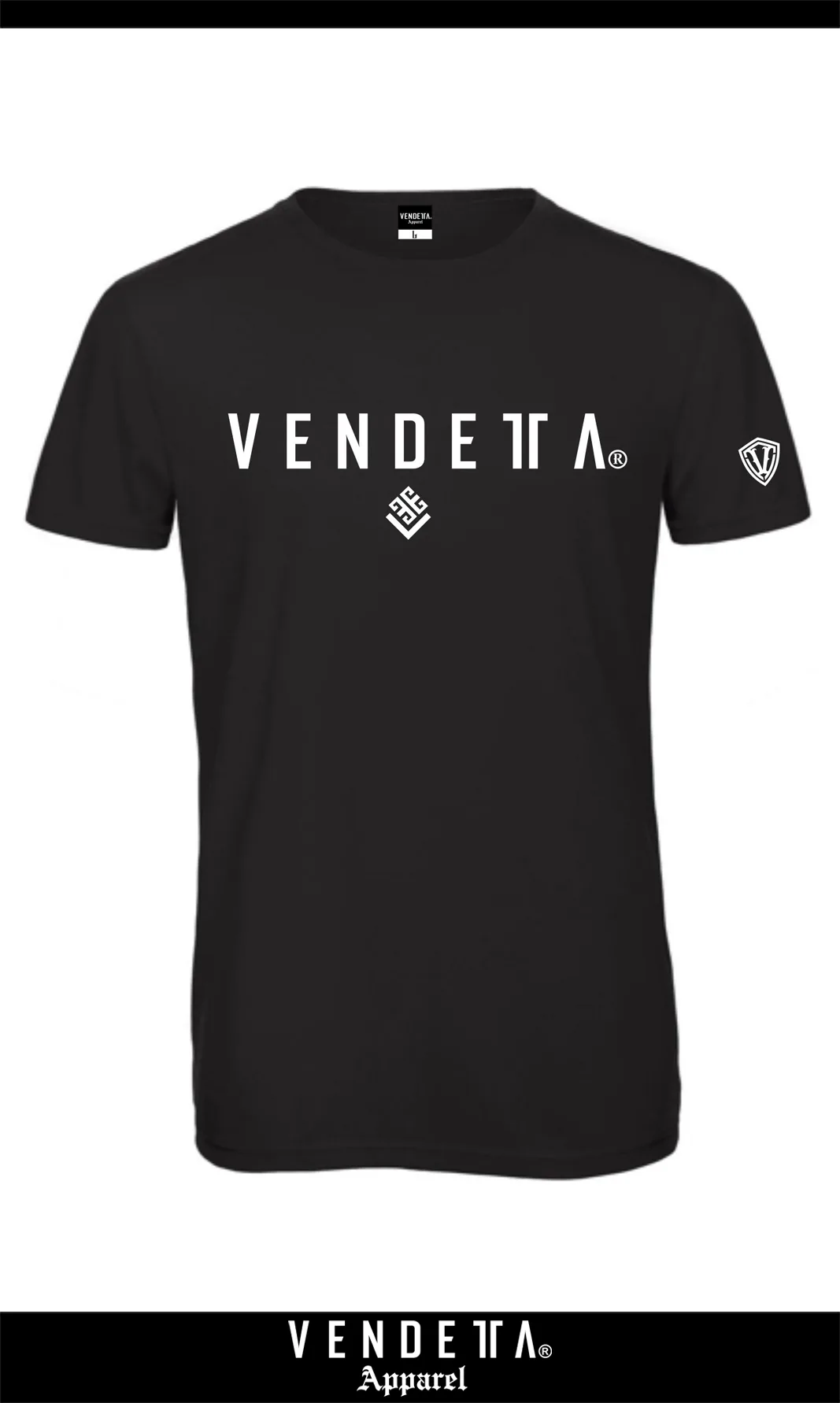 Tričko Pánske / T-Shirt Classic / Čierna - Biela / v1649 – Obrázok 1