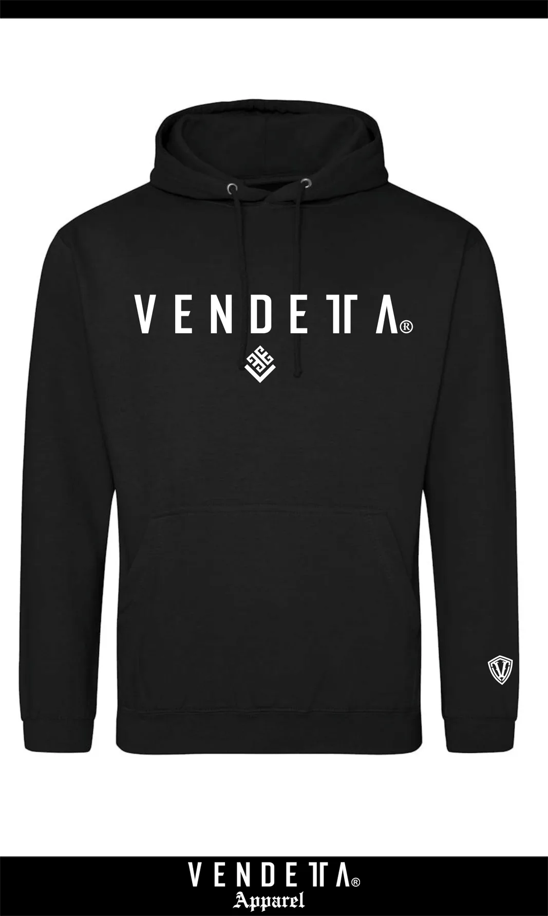 Mikina s Kapucňou Dámska / Hoodie Oversize / Čierna-Biela / v1683 – Obrázok 2