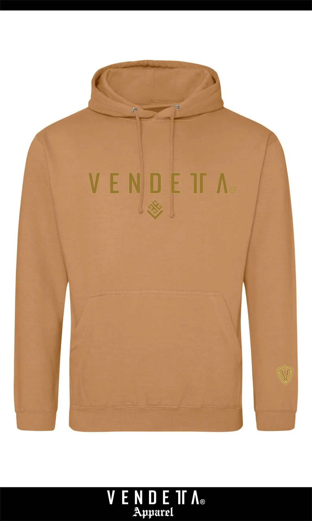 v1683 caramel latte__a Mikina s Kapucňou Dámska / Hoodie Oversize / Hnedá / v1683 – Obrázok 1