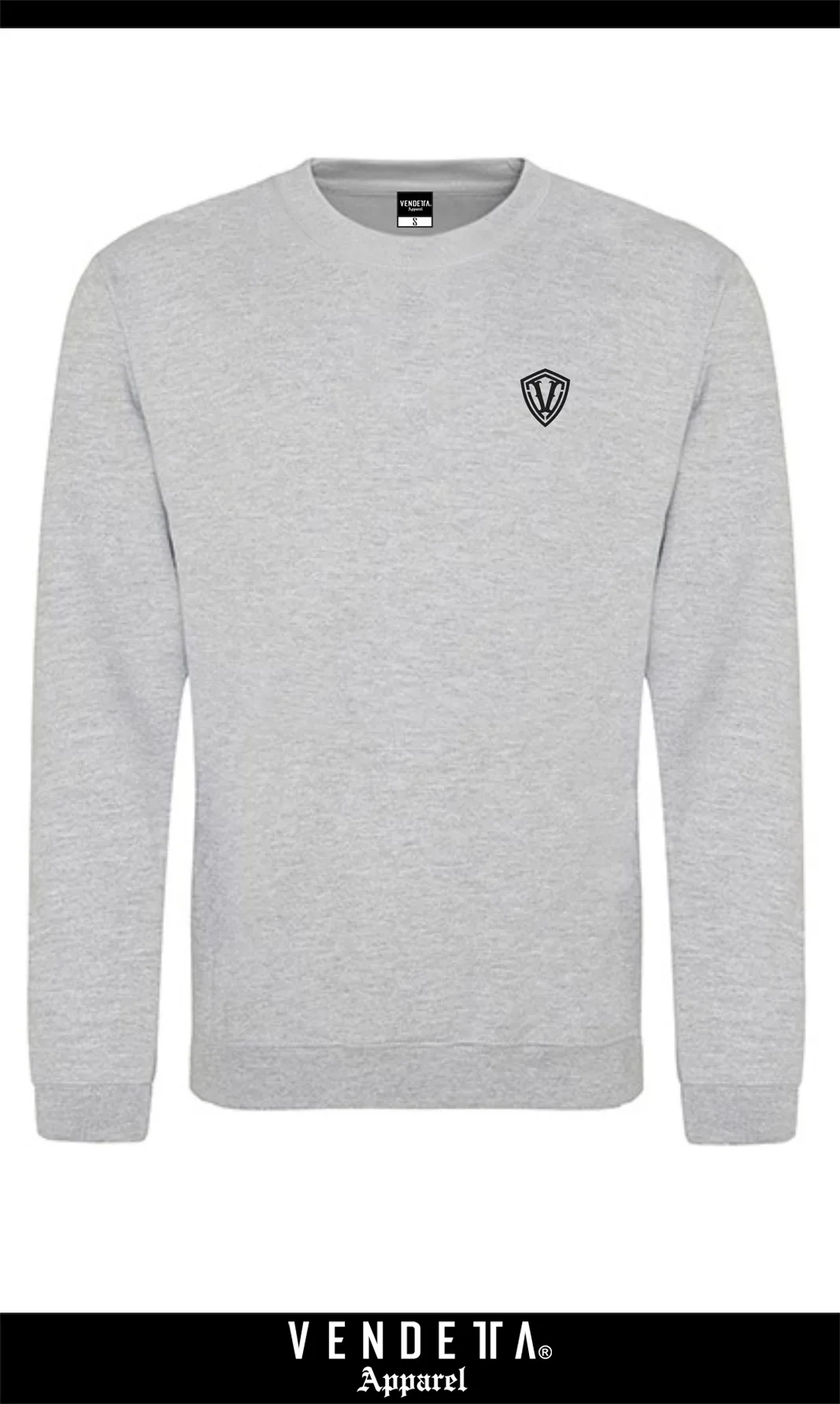 v1710 seda - h. grey__a Mikina Dámska / CLASSIC sweatshirt fitness / Šedá / v1710 – Obrázok 1