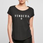 Tričko Dámske / Fashiom T-Shirt Long / Čierna - Biela / v1660