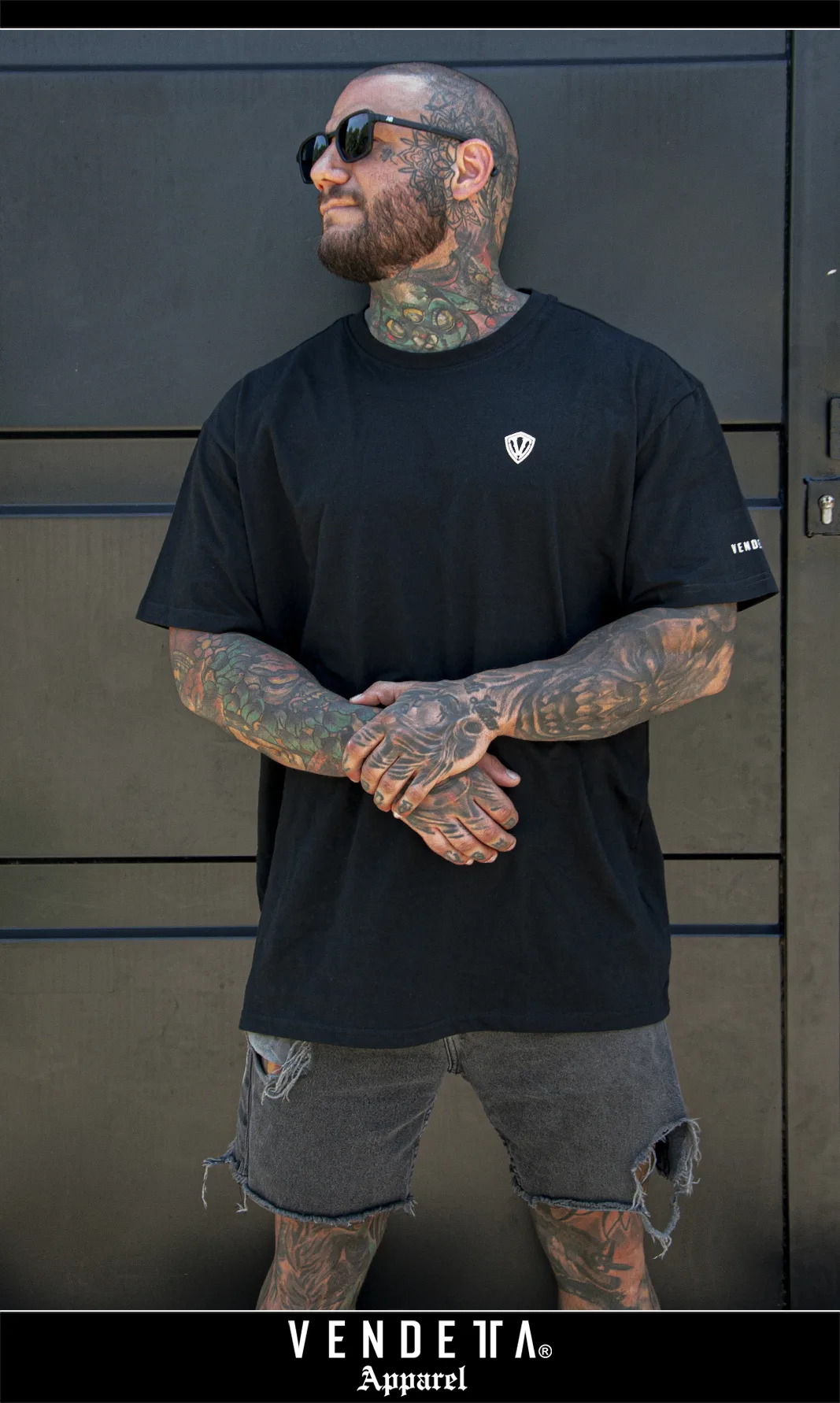 Tričko Pánske / T-shirt Oversize 1 / 3D Logo / Čierna / v1700 – Obrázok 1