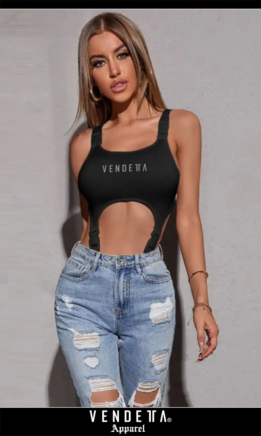 Bodyčko dámske / Popruhy / Body - Eleganc diamond / Čierna / v1512 – Obrázok 1