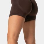 Kratasy Bezšvové Dámske / Vysoký Pás / Seamless Shorts / SET / Hnedá / v1735