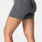 Kratasy Bezšvové Dámske / Vysoký Pás / Seamless Shorts / SET / Šedá / v1735