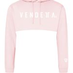Mikina CROP s Kapucňou Dámska / Hoodie Oversize CROP 2 / Ružová / v1758