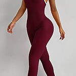 Overal Leginy - Dámsky / Overall leggings Push UP / Bordova / v1759