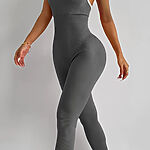 Overal Leginy - Dámsky / Overall leggings Push UP / Šedá / v1759