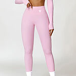 Leginy + Crop - Súprava Dámska / leggings push up - Crop SET / Ružová / v1753