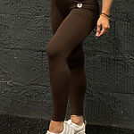 Legíny Bezšvové Dámske / Vysoký Pás / Seamless Leggings / SET / Hnedá / v1736