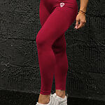 Legíny Bezšvové Dámske / Vysoký Pás / Seamless Leggings / SET / Červená / v1736