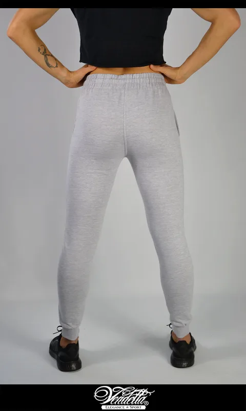Tepláky Dámske / HardWorkout Sweatpants SLIM / Šedá / v1131 – Obrázok 3