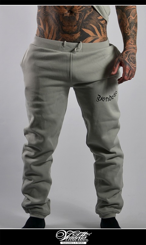 Tepláky Pánske / Sweatpants Carbon / Biela - light asphalt / v1235