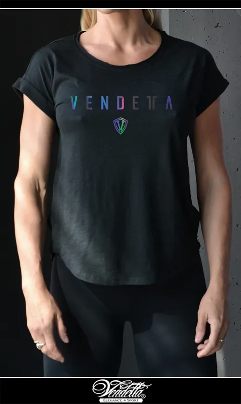 Tričko Dámske / Strong Lady T-Shirt / Holo / Čierna / v1339 – Obrázok 1