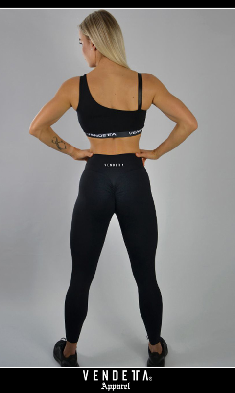 Legíny Dámsky / FIT FASHION Leggings Push-UP / Čierna / v1522