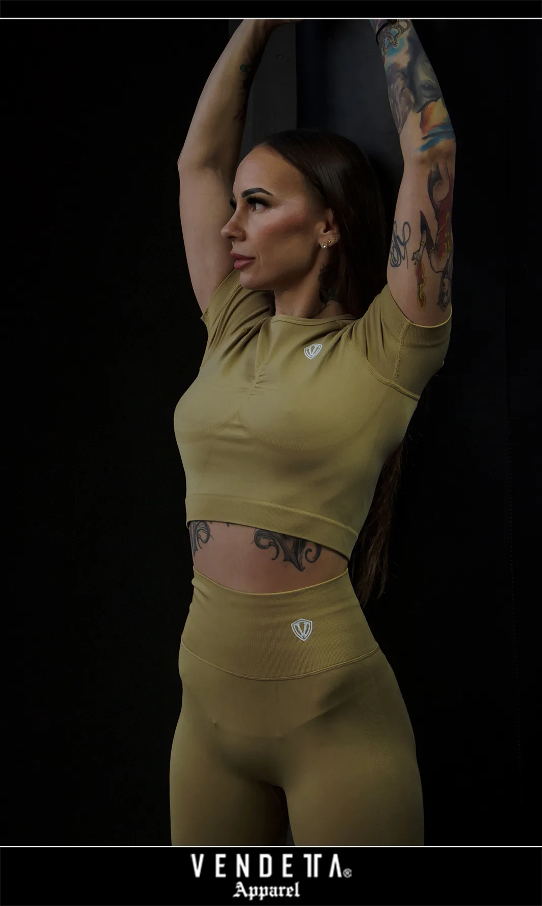 Tričko Sport Crop Dámske / T-shirt Crop / SET / Natural / v1580 – Obrázok 3