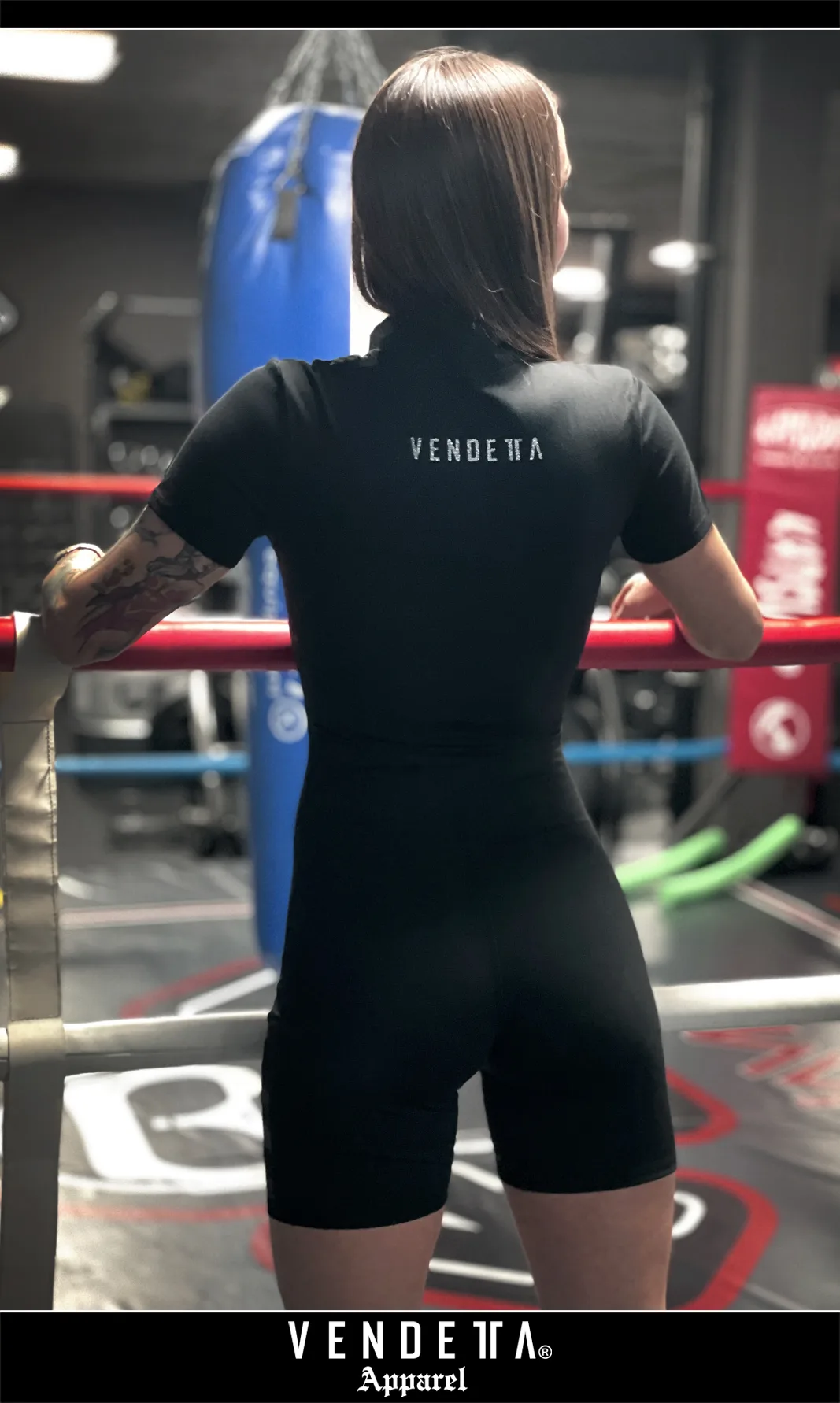 Overal Kraťasy ženy / Overall T-Shirt Diamond / Čierna / v1577 – Obrázok 2