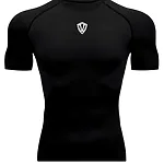 TRIČKO SPORT PÁNSKE / Krátke Kompresné / T-Shirt Sport / Čierna / v1595