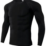 TRIČKO SPORT PÁNSKE / Golier Kompresné / T-Shirt Sport / Čierna / v1596