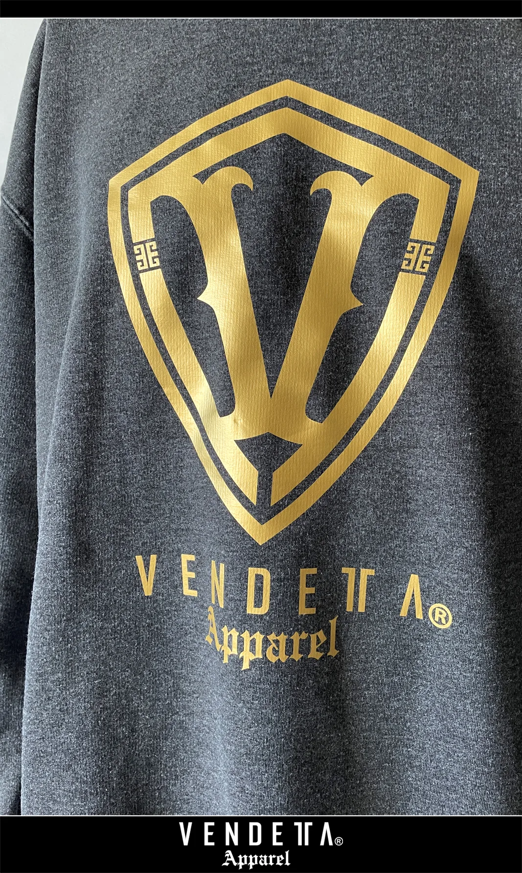 Mikina Pánska / Hoodie CLASSIC GOLD  / Šedá / v1486 – Obrázok 2
