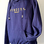 Mikina s kapucňou UNI / Vyšívaná / Hoodie Oversize / Modrá / v1585