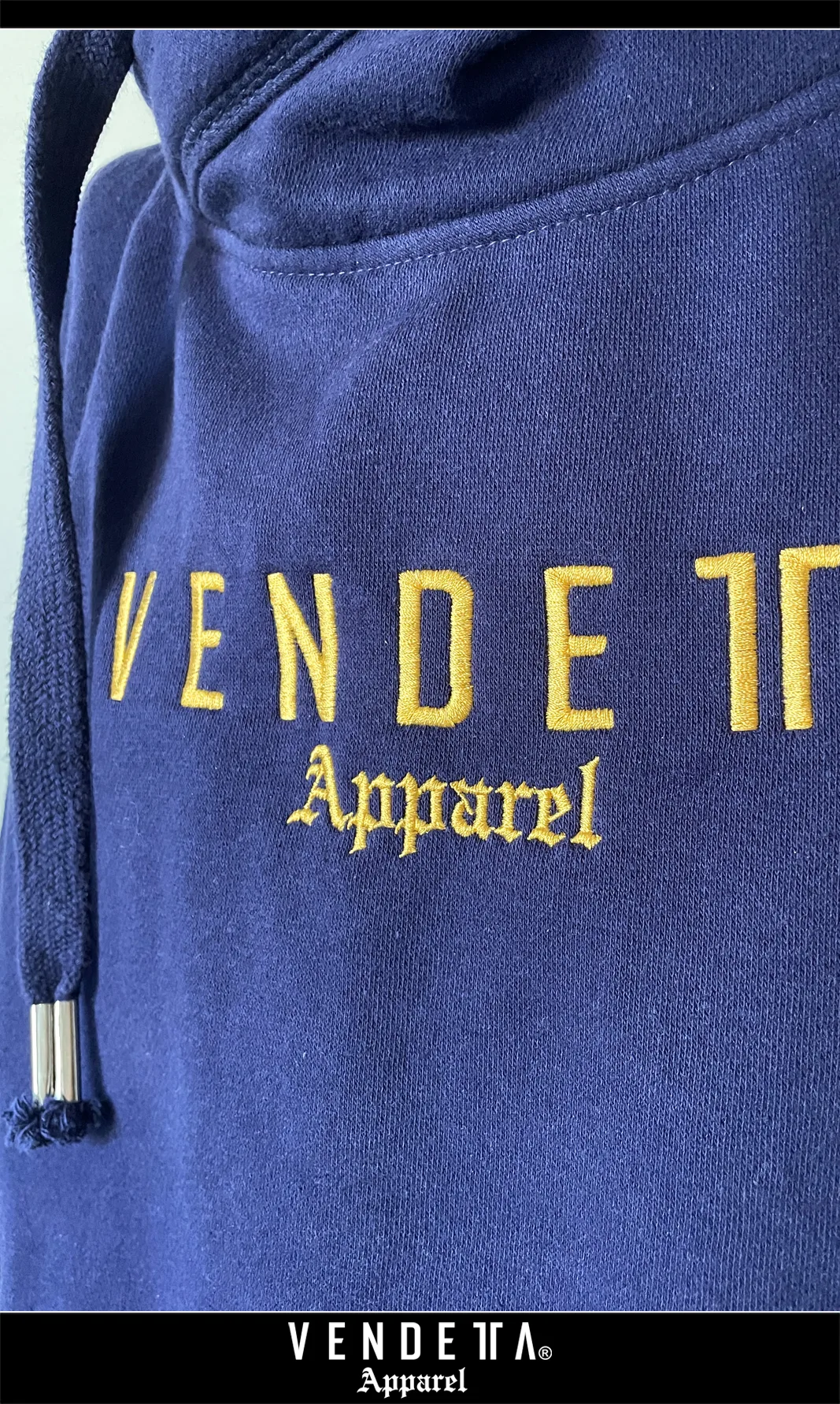 Mikina s kapucňou UNI / Vyšívaná / Hoodie Oversize / Modrá / v1585 – Obrázok 2