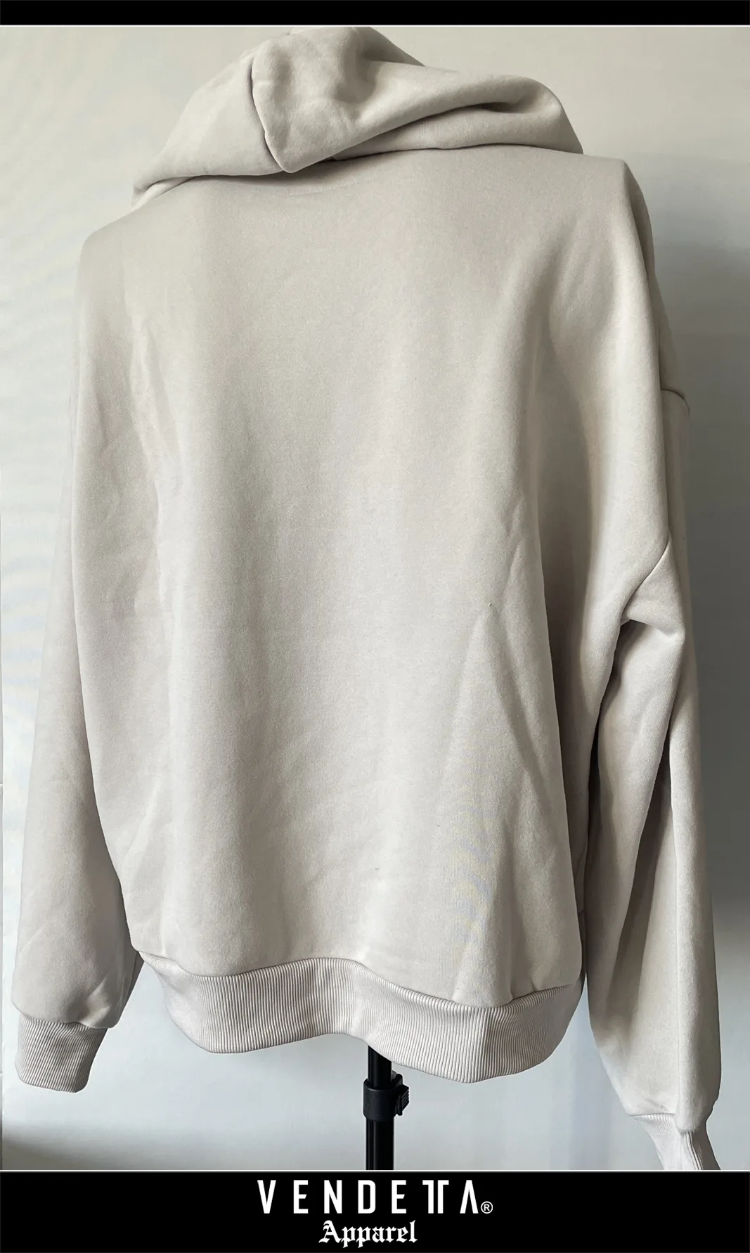 MIKINA S KAPUCŇOU OVERSIZE / Hoodie / Natural Light / v1591 – Obrázok 3