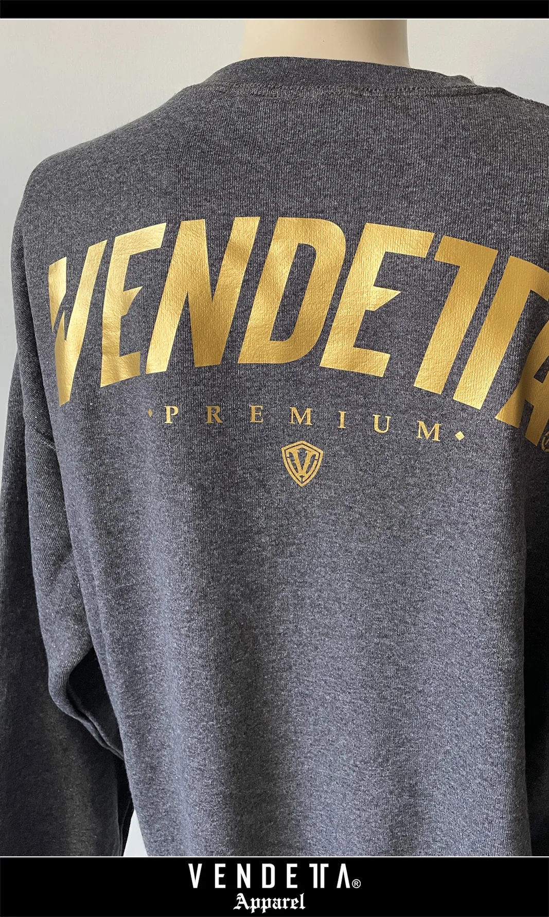 Mikina Pánska / Hoodie CLASSIC GOLD  / Šedá / v1599 – Obrázok 2