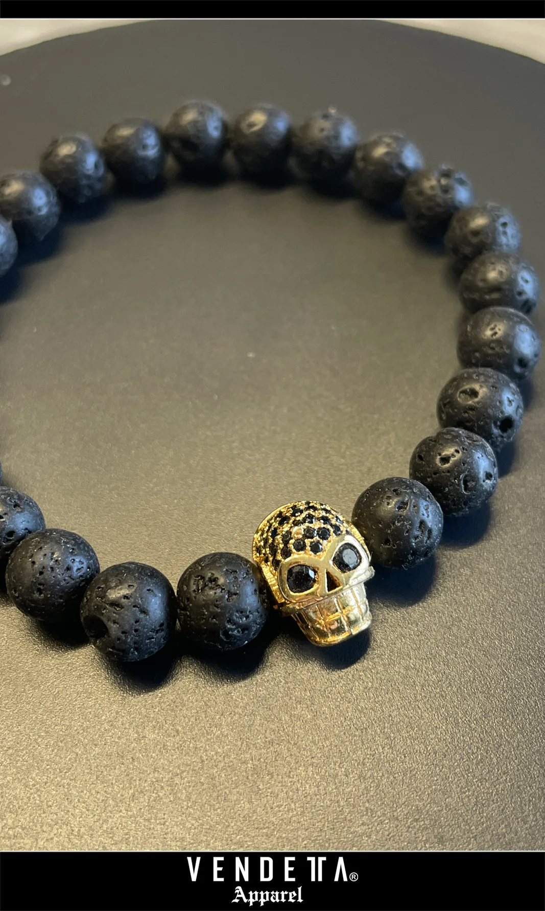 Náramok / Skull Gold / Zlatá / v1618 – Obrázok 2