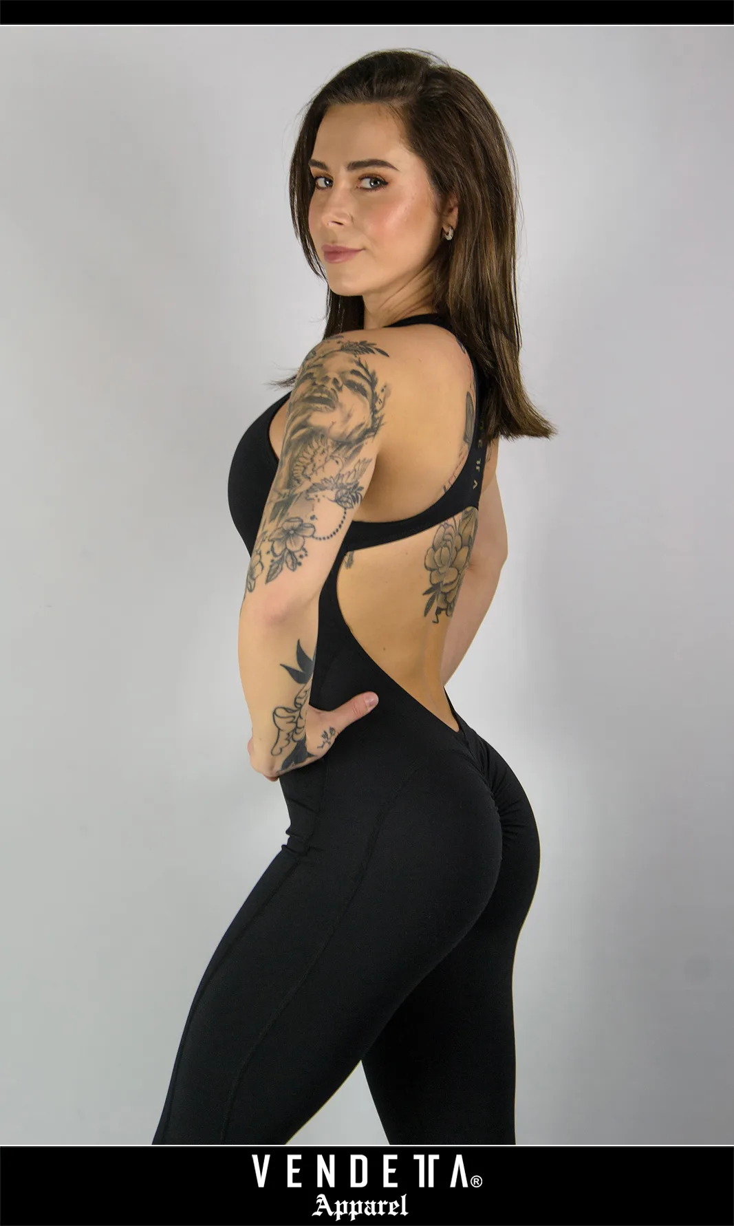 Overal na zips ženy / Overall Top Diamond GOLD / Čierna / v1627 – Obrázok 4