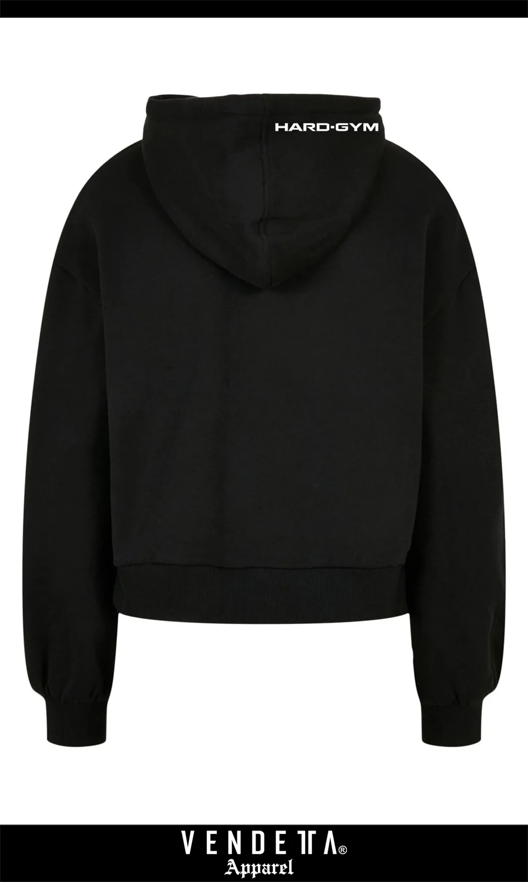 Mikina Oversize Crop Dámska / Oversized Hoody / Čierna / v1637 – Obrázok 4
