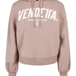 Mikina Oversize Crop Dámska / Oversized Hoody / Ružová / v1637
