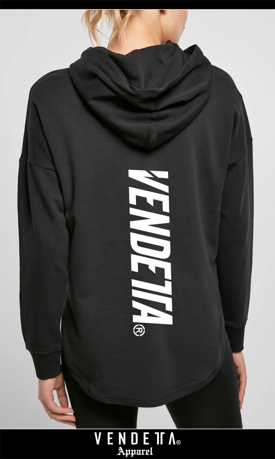 Mikina s kapucňou Dámska / Hoody / Čierna / v1641 – Obrázok 2