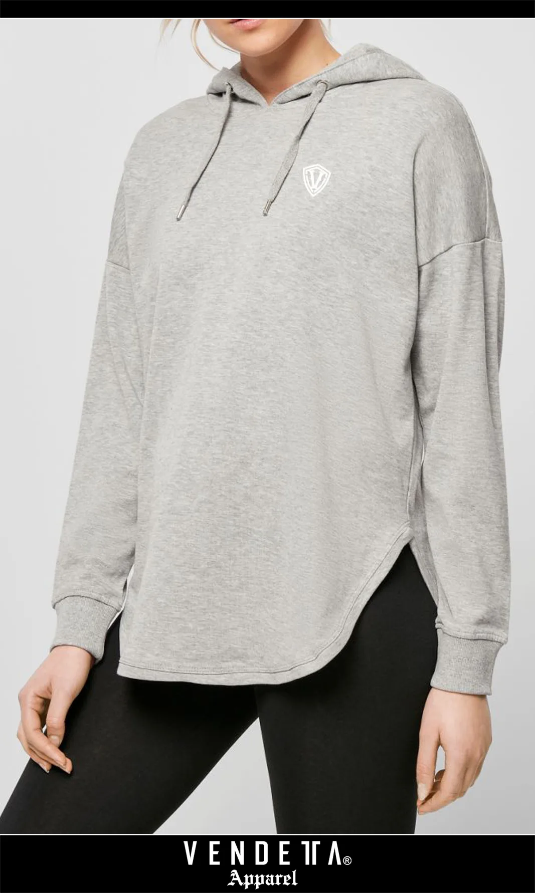 Mikina s kapucňou Dámska / Hoody / Šedá / v1641 – Obrázok 4