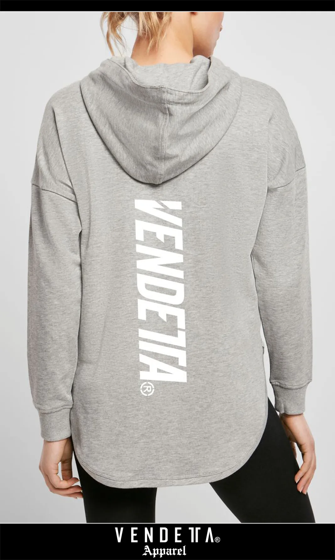 Mikina s kapucňou Dámska / Hoody / Šedá / v1641 – Obrázok 2
