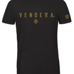 Tričko Pánske / T-Shirt Classic / Čierna - Zlatá / v1649
