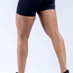 Kraťasy Bezšvové Dámske / Nízky Pás / Shorts Push UP / SET / Čierna / v1629