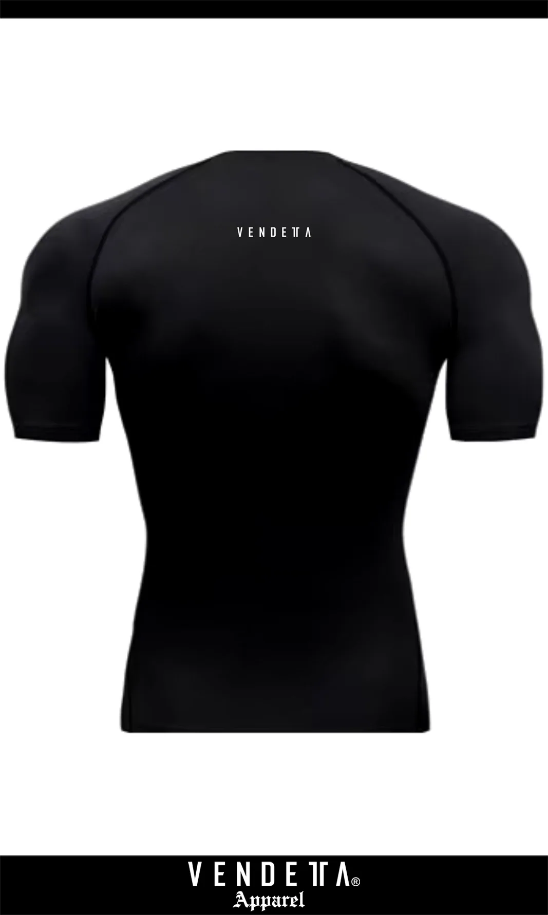 TRIČKO SPORT PÁNSKE / Krátke Kompresné / T-Shirt Sport / Čierna / v1595 – Obrázok 2