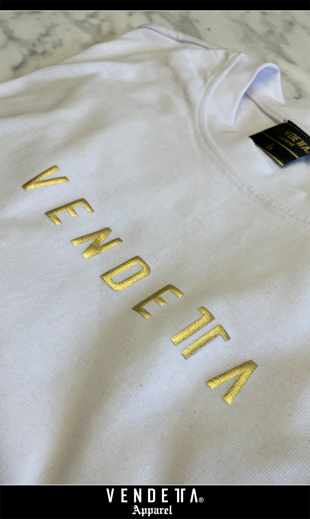 Tričko Pánske / T-shirt Oversize 1 / Biela-Zlatá / v1647 – Obrázok 4