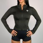 Tričko Sport Zips Dámske /  Dlhý Rukáv / T-Shirt SPORT / Čierna / v1650