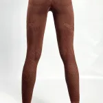Legíny Bezšvové Batikované Dámske / Leggings Push UP / Hnedá / v1652