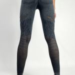 Legíny Bezšvové Batikované Dámske / Leggings Push UP / Šedá / v1652