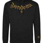 Mikina s Kapucňou UNI / Hoodie Oversize / Čierna-Gold / v1653