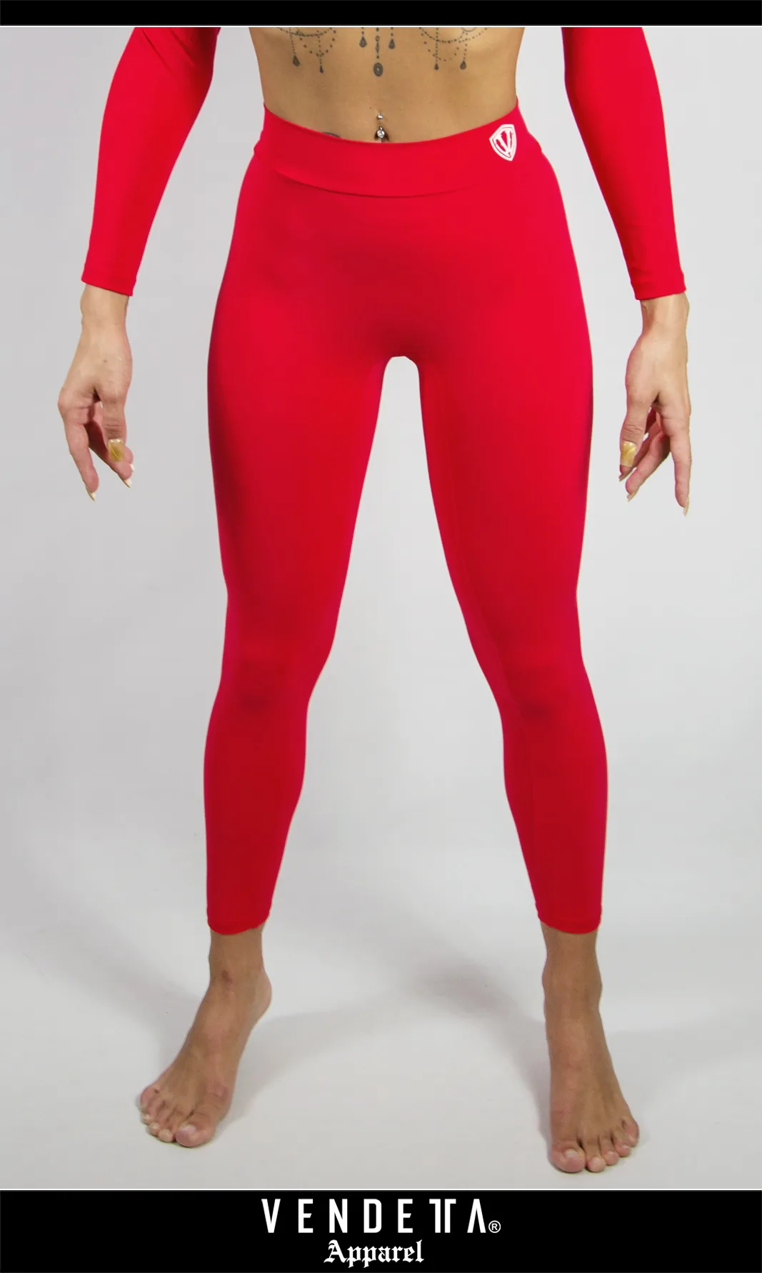 Legíny Bezšvové Dámsky / Leggings PushUP-2 / Červená / v1673 – Obrázok 3